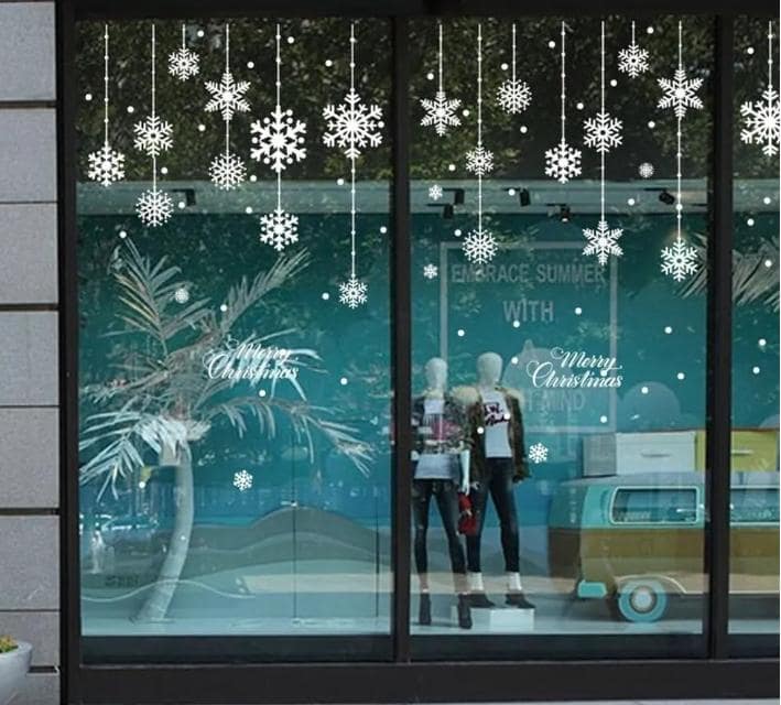  trang trí cửa kính Noel 